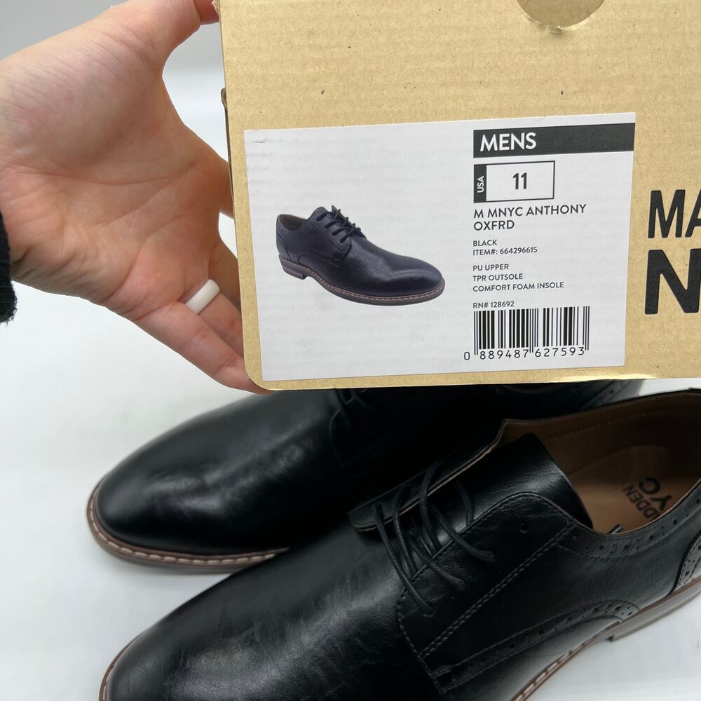 Madden NYC Men's Anthony Oxford Shoes Lace-up Black Size 11 - Picture 12 of 12